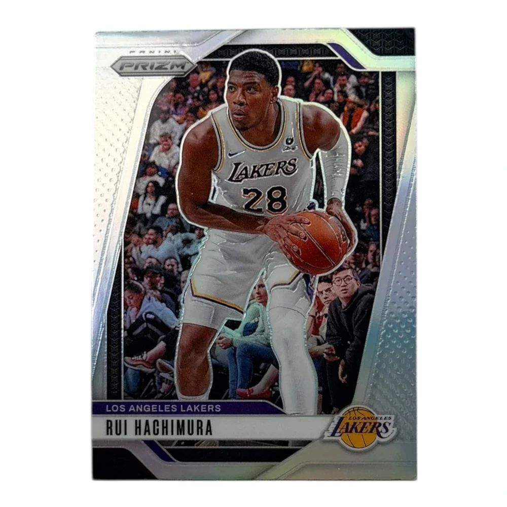 2024-25 Panini Prizm Rui Hachimura Silver Prizm Refractor #14 Los Angeles Lakers